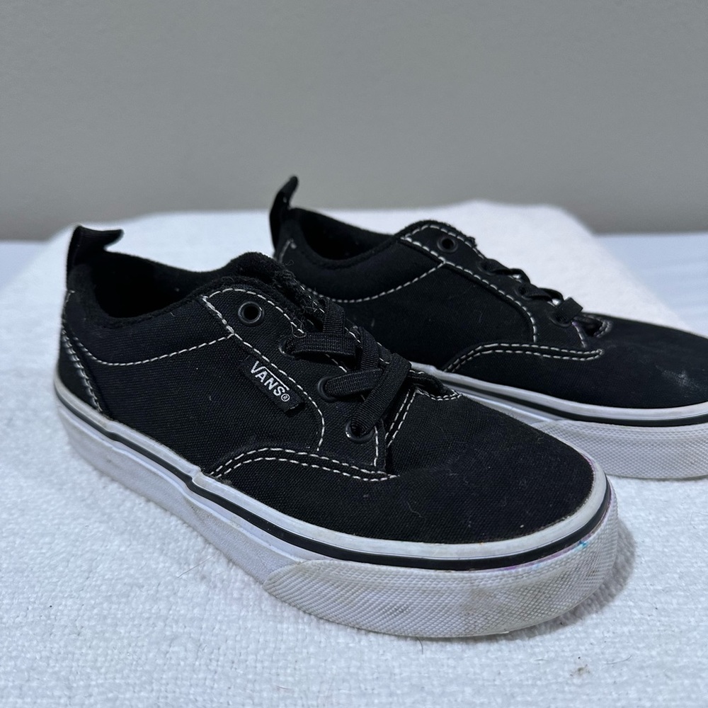 Vans Kids Black and White Sneakers
